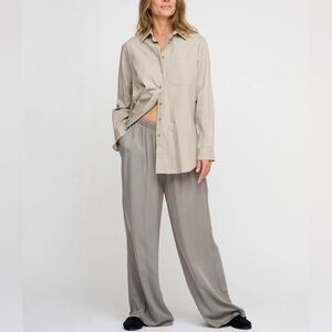 NWT Moshi Moshi Mind Womens Sea Pants Silky Loose Wide Leg Drawstring Large